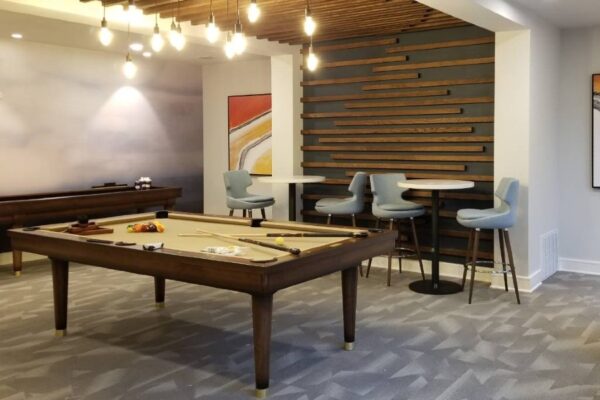 mid century modern pool table