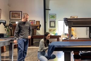 Michael and Rachel cloth covering table beds